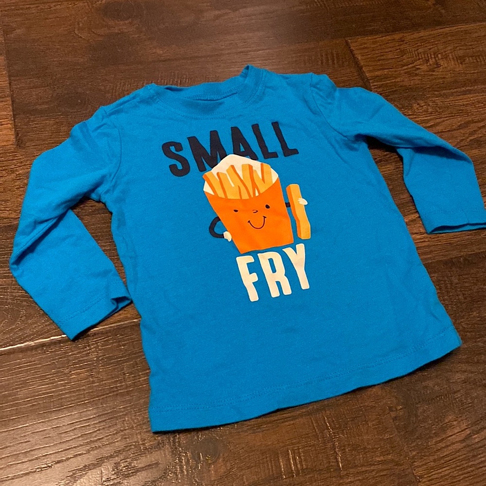 Carters baby long sleeve shirt small fry 12m nwot blue fall